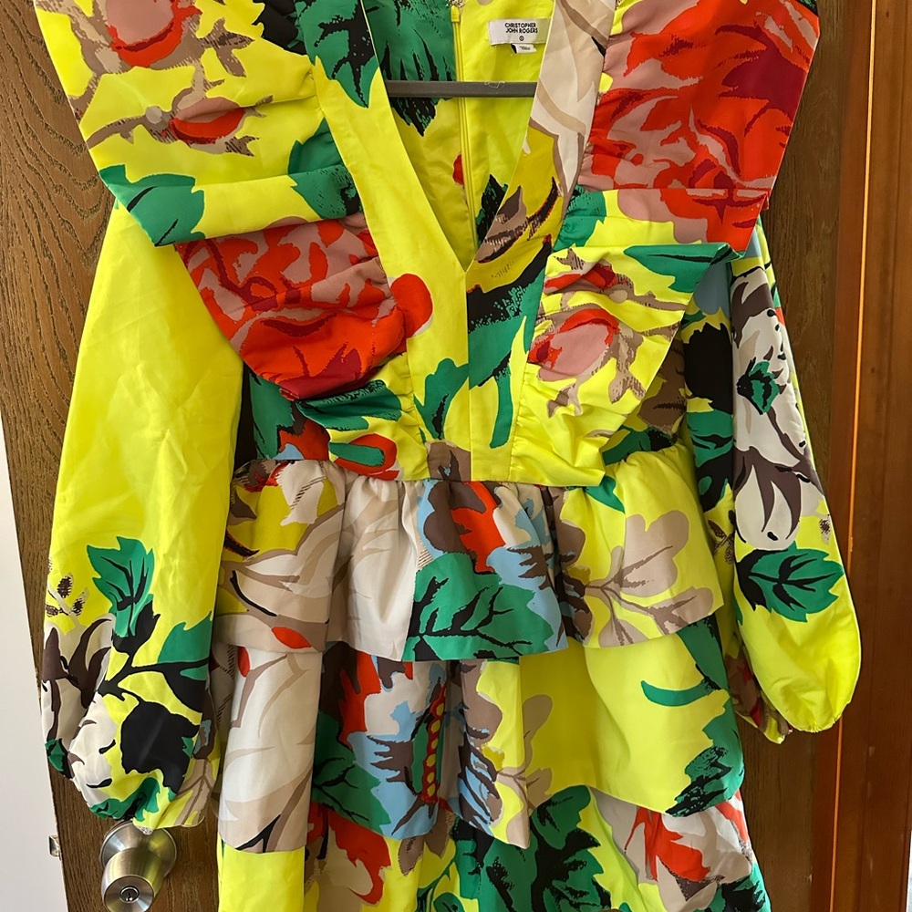 Floral Long Sleeve Ruffle Dress Christopher John Rogers for Target 8